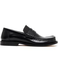 Loewe - Campo Asymmetrical Leather Loafers - Lyst