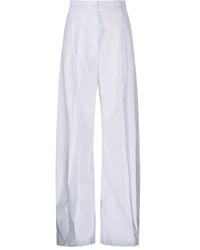 Thelatest - Cotton Straight-Leg Trousers - Lyst