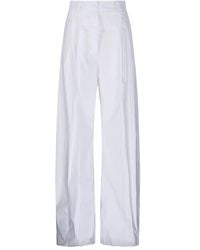 Thelatest - Cotton Straight-Leg Trousers - Lyst