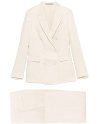 Tagliatore - Linen Double-Breasted Suit - Lyst