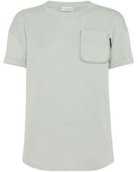 Brunello Cucinelli - T-shirt con taschino - Lyst