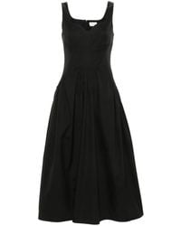 McQueen - Midi Poplin -jurk In - Lyst