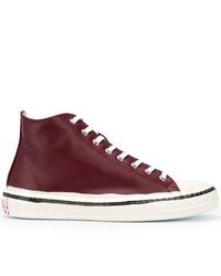 Marni Sneakers alte con stampa - Rosso