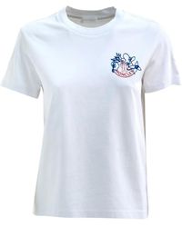 Moncler - Short Sleeves Heavy Combed Cotton Jersey T-Shirt - Lyst