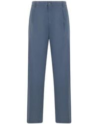 Fedeli - Pantalones Rectos Con Pinzas - Lyst