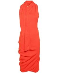 Fendi - Abito Midi Con Scollo All'Americana - Lyst