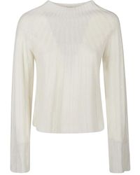Loulou de Saison - Koro Ribbed Bell-Sleeve Sweater - Lyst