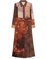 Pierre Louis Mascia - Aloe Patchwork Belted Dress - Lyst