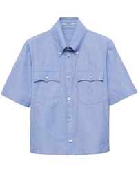 Prada - Short-sleeve Cotton Shirt - Lyst