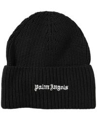 Palm Angels - Logo-Embroidered Ribbed Beanie Hat - Lyst