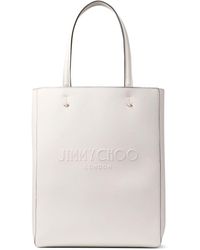 Jimmy Choo - Lenny Leren Shopper Met Logo-reliëf - Lyst