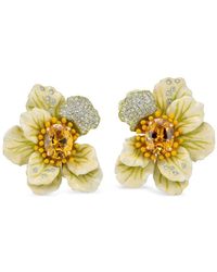 Anabela Chan - Pendientes Bloom en oro vermeil amarillo de 18 ct con diamantes y zafiros - Lyst