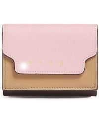 Marni - Tri-Fold Saffiano-Leather Wallet - Lyst