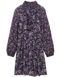 Ba&sh - Kimia Floral-Print Ruffled Mini Dress - Lyst