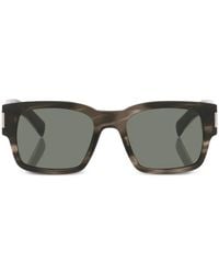 Saint Laurent - Sl 617 Rectangle-Frame Sunglasses - Lyst