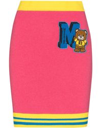 Moschino Cotton Teddy Scarf Mini Skirt - Lyst