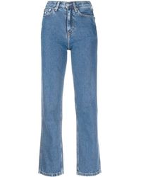 Calvin Klein Vaqueros capri de talle alto - Azul