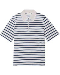 Jil Sander - Striped Half-Zip Polo Shirt - Lyst