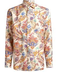 Etro - Chemise En Lin À Imprimé Cachemire - Lyst