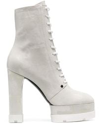 Casadei - Nancy 120mm Lace-up Ankle Boots - Lyst