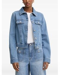 Morgan - Button-Up Denim Jacket - Lyst