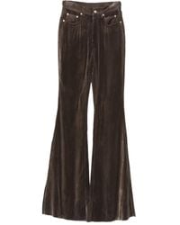 Rick Owens - Velvet Flared Trousers - Lyst