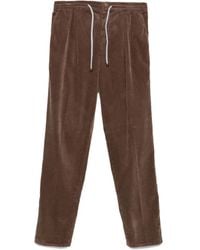 Brunello Cucinelli - Ribbed Drawstring Trousers Feature A Ribbed Texture - Lyst