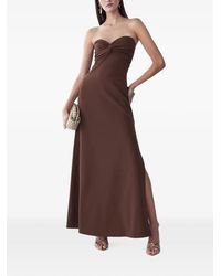 BWLDR - Chase Twist-Detail Strapless Maxi Dress - Lyst