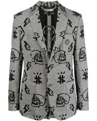 Philipp Plein - Graphic-Print Blazer - Lyst