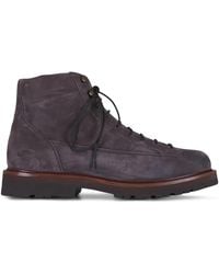 Brunello Cucinelli - Suede Lace-Up Boots - Lyst