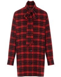 TRUE AVENUE - Bow-Detail Checked Shirt - Lyst