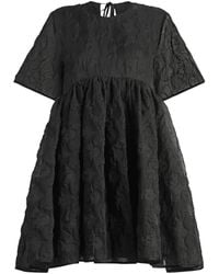 Cecilie Bahnsen - Britney Textured Short-Sleeve Cotton Mini Dress - Lyst
