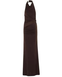 ANDAMANE - Abito Lungo Con Scollo All'Americana - Lyst