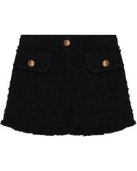 Versace - Bouclé Tweed Shorts - Lyst