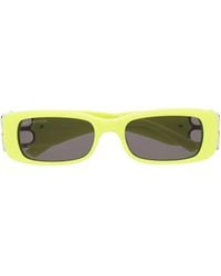 Balenciaga - Logo-Plaque Rectangle-Frame Sunglasses - Lyst