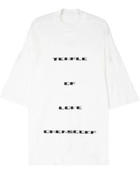 Rick Owens - Crewneck T-Shirt With Front Print - Lyst