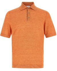 Brunello Cucinelli - Linen Cotton Polo Shirt - Lyst