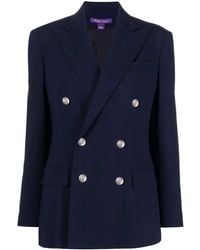 Ralph Lauren - Double-breasted Button-fastening Coat - Lyst