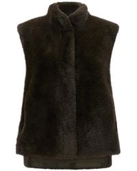 Lou Andrea - Faux-Fur Side-Slit Vest - Lyst