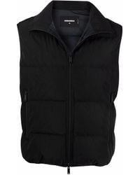 DSquared² - Logo-Print Padded Gilet - Lyst
