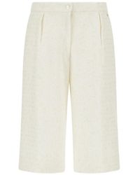 Herno - Tweed Turn-Up Shorts - Lyst