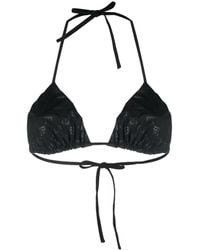 MISBHV - Monogram-Print Halterneck Bikini Top - Lyst