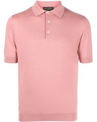 Dell'Oglio - Button-up Fine-knit Polo Shirt - Lyst