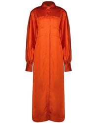 IRO - Satin-Finish Shirt Dress - Lyst