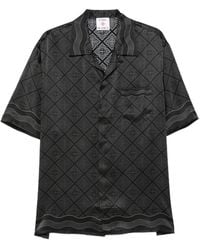 CASABLANCA - Radiating Monogram Silk Shirt - Lyst
