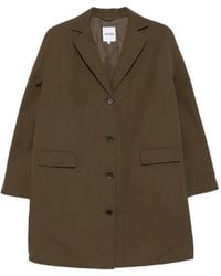 Aspesi - Button-Front Notched-Lapel Coat - Lyst