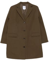 Aspesi - Button-Front Notched-Lapel Coat - Lyst