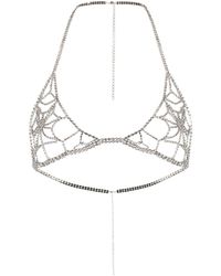 Loulou - X Lit Appeal Crystal-embellished Triangle-cut Top - Lyst