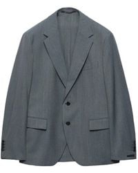 Prada - Single-Breasted Wool Blazer - Lyst