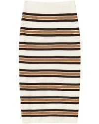 Twinset - Striped Knit Midi Skirt - Lyst